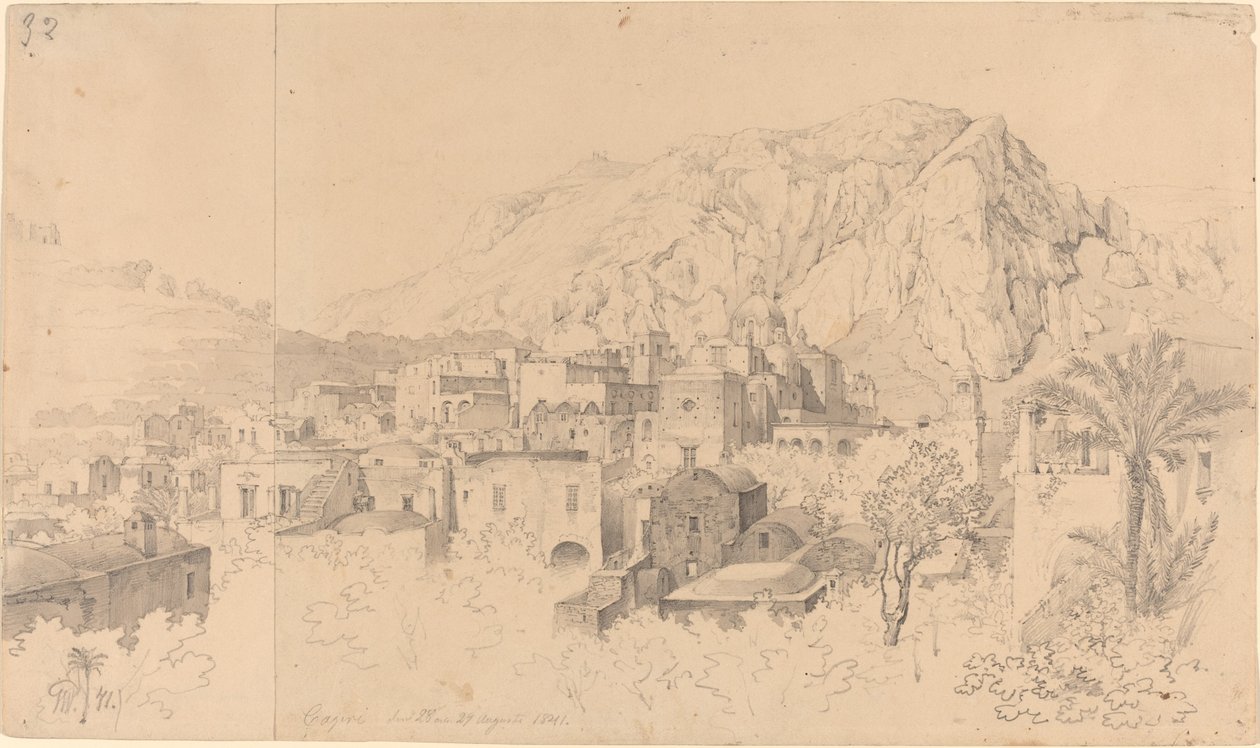 Utsikt över Capri av Gustaf Wilhelm Palm