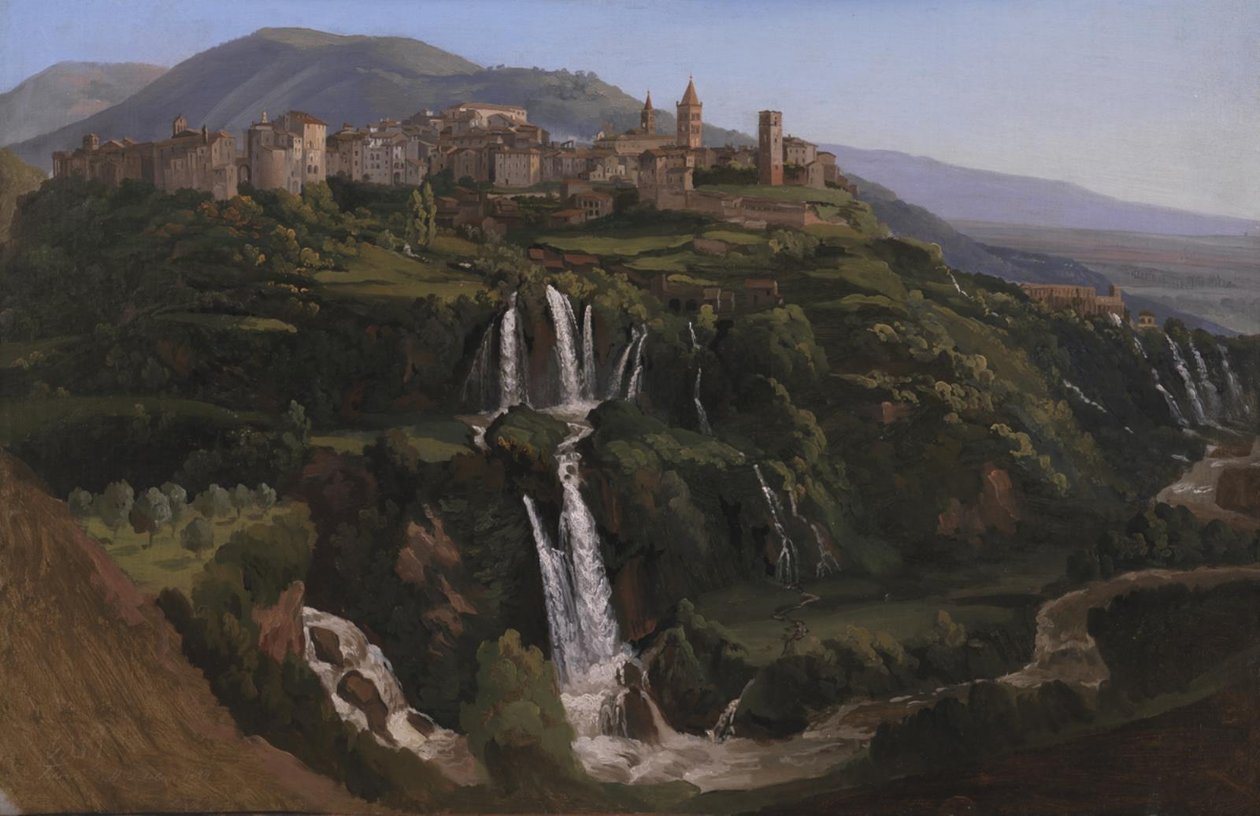 Utsikt över Tivoli i Italien av Gustaf Wilhelm Palm