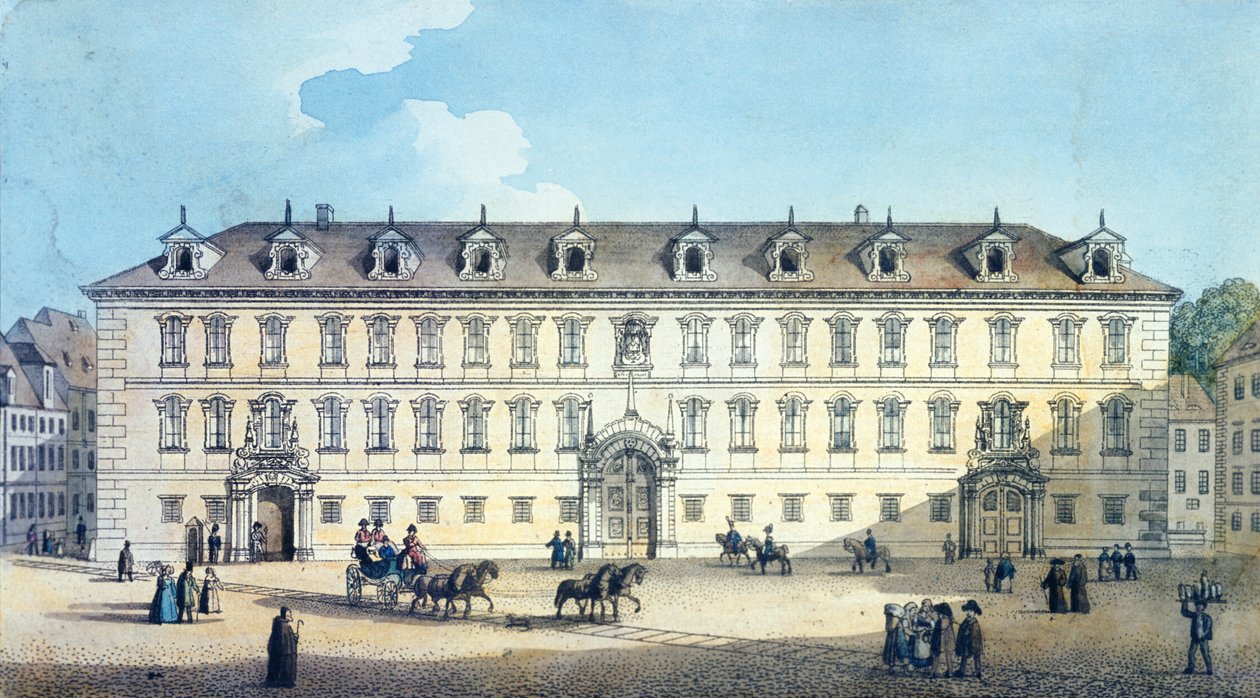 Wallensteins slott, ca 1830 av Gustav Friedrich Amalius Taubert
