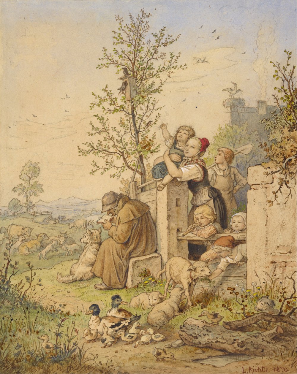 Spring Has Arrived av Gustav Karl Ludwig Richter