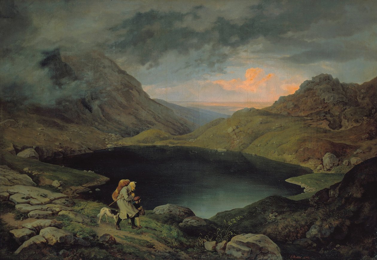 Damm i Giant Mountains av Gustav Karl Ludwig Richter