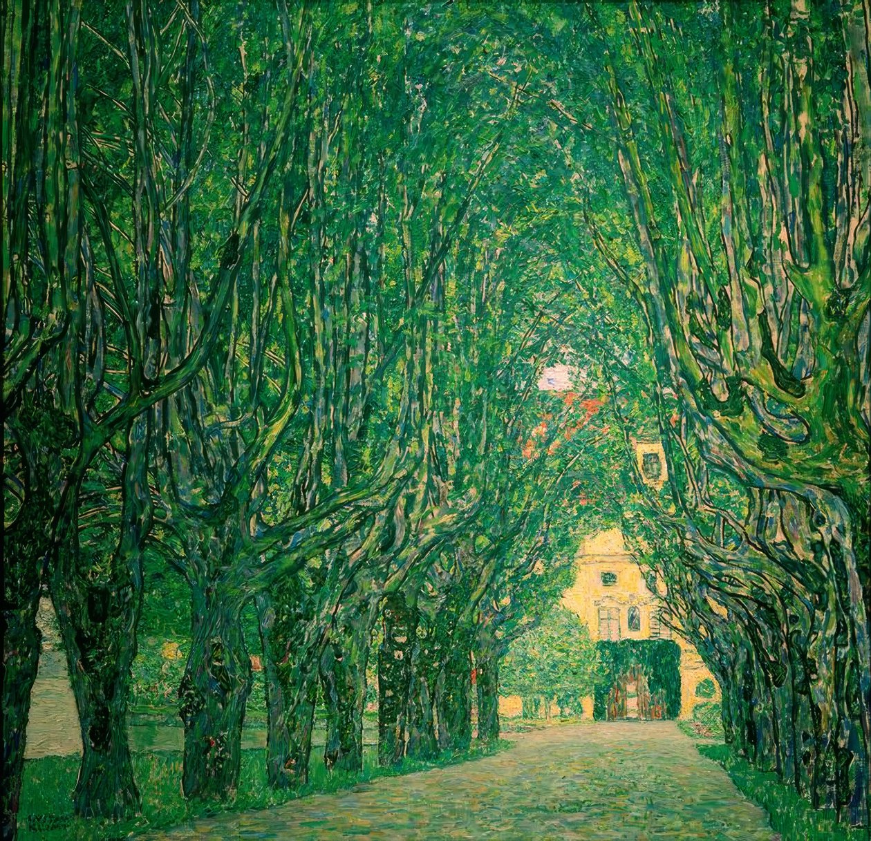 Avenue i parken Schloss Kammer av Gustav Klimt