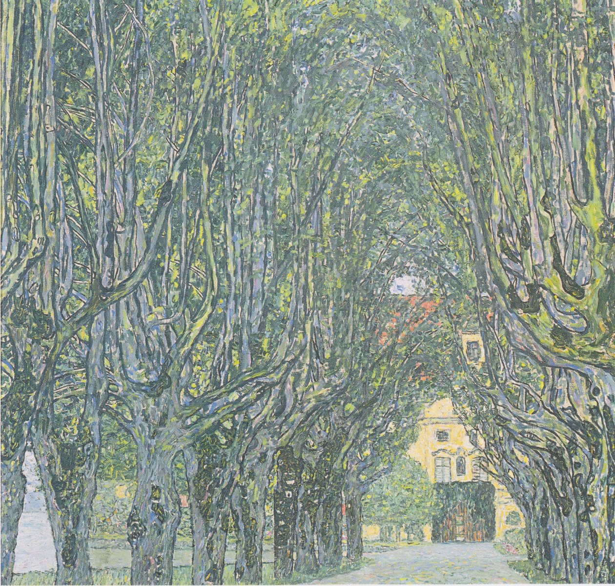Avenue framför Schloss Kammer av Gustav Klimt
