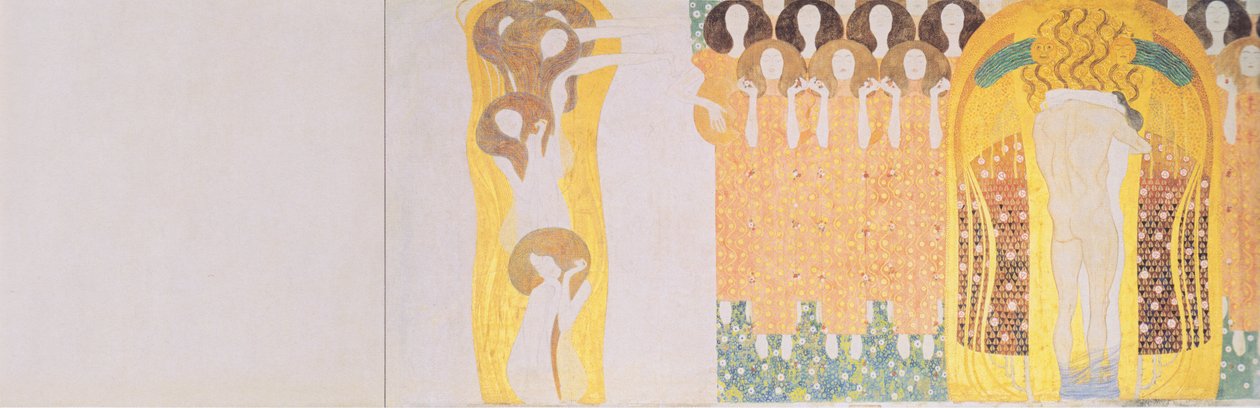 Bethovenfrieze - höger sidovägg av Gustav Klimt