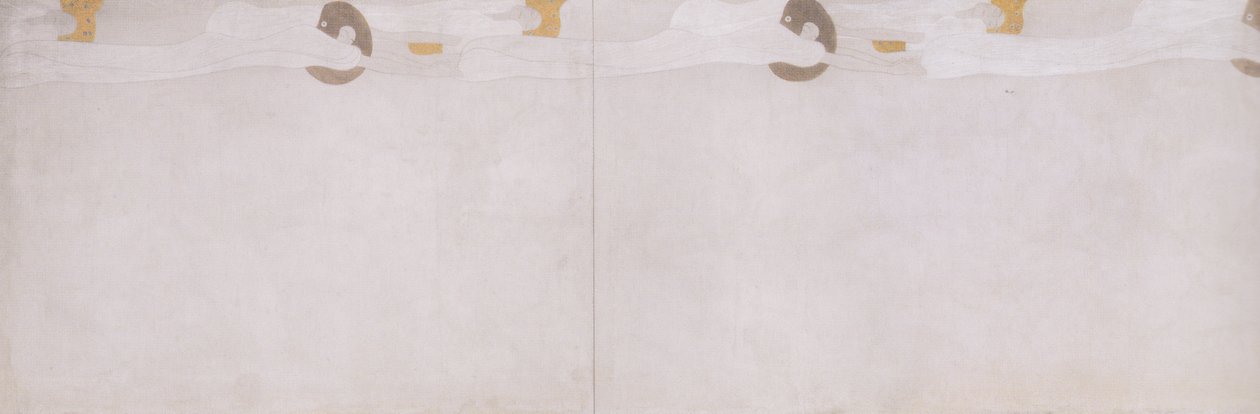 Bethoven frise - vänster sidovägg - detalj av Gustav Klimt