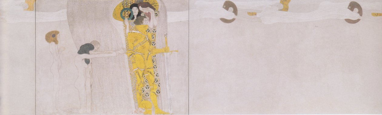 Bethoven frise - vänster sidovägg - detalj av Gustav Klimt