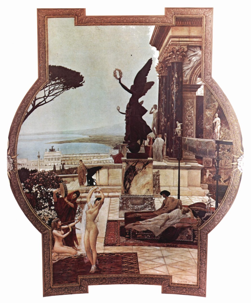 Das Theater von Taormina av Gustav Klimt