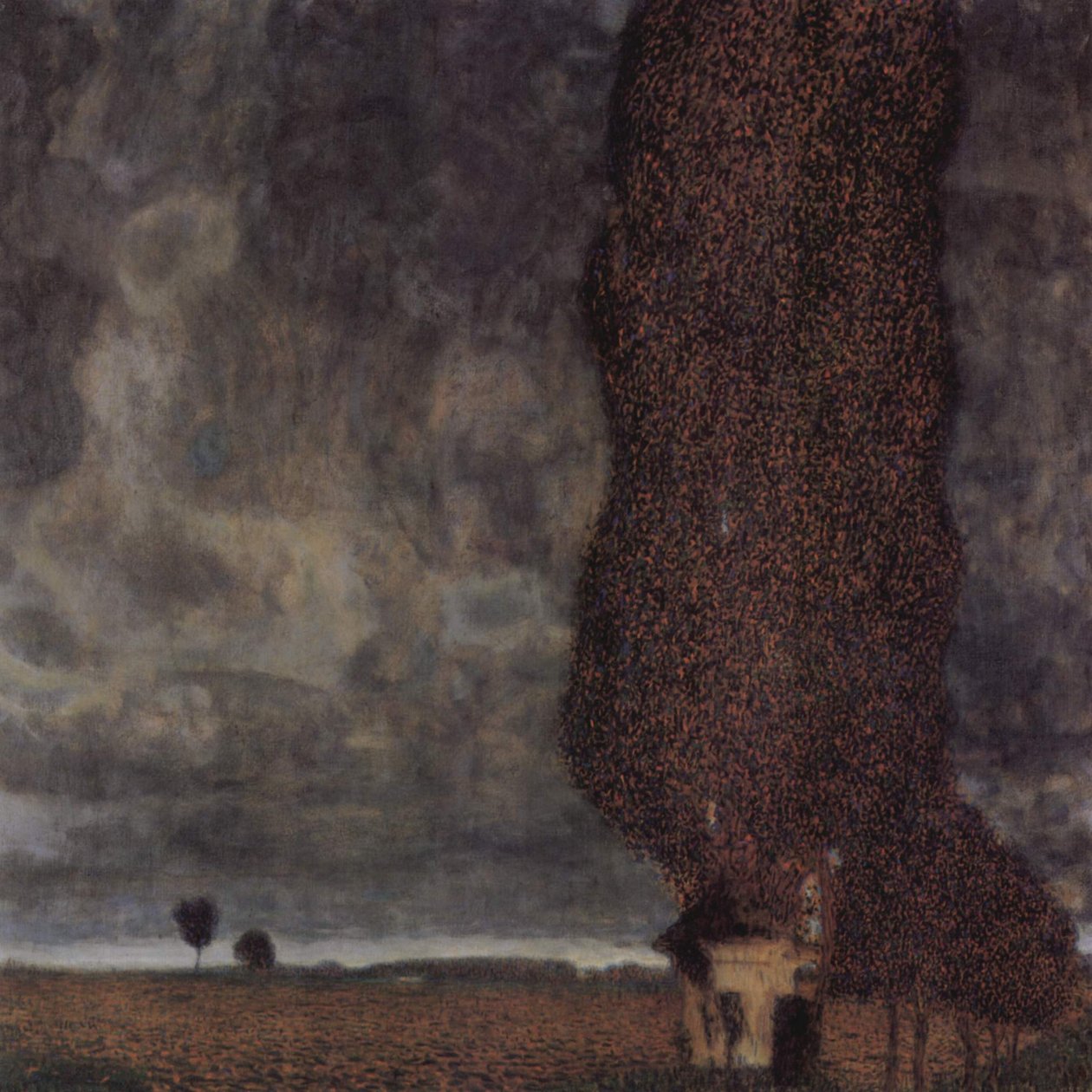 Die Große Pappel oder Aufziehendes Gewitter av Gustav Klimt