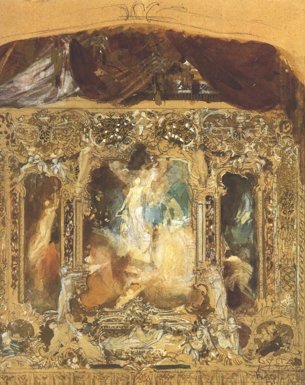 Entwurf zu einem Theatervorhang av Gustav Klimt