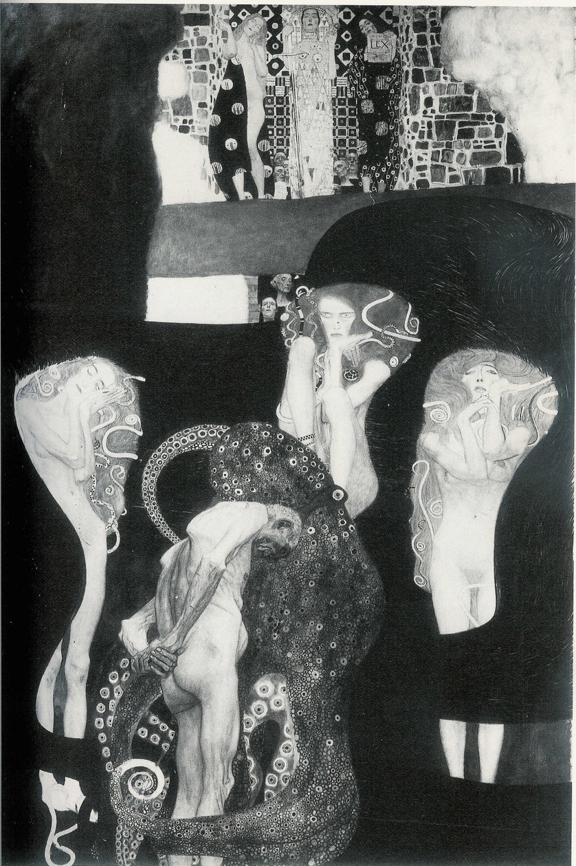 Fakultätsbild Jurisprudenz av Gustav Klimt