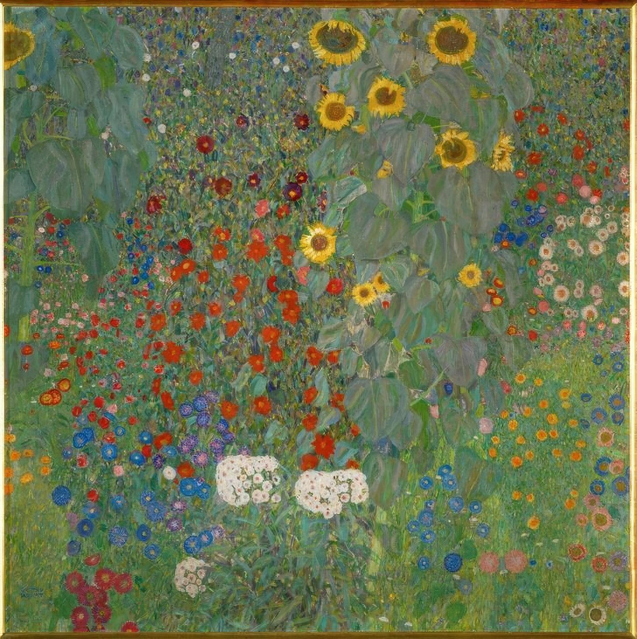 Trädgård med solrosor av Gustav Klimt