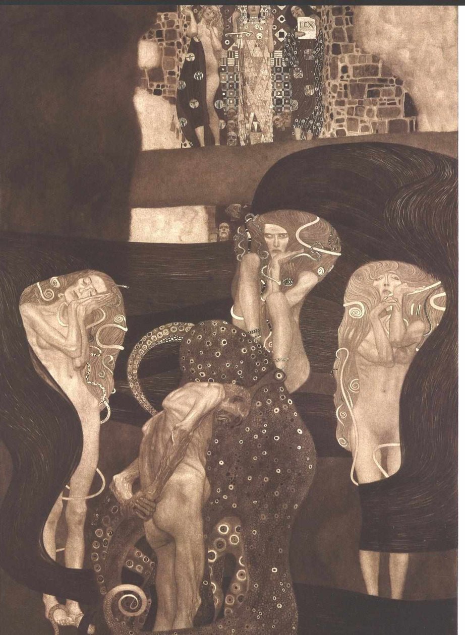 Jurisprudenz - 1945 zerstört av Gustav Klimt