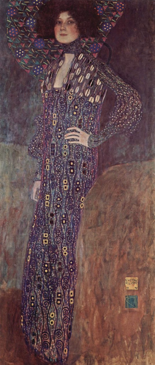 Portrait of Emilie Louise Flöge av Gustav Klimt