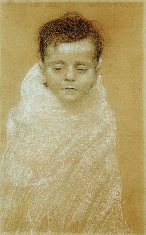 Portrait of the Artists Dead Son av Gustav Klimt