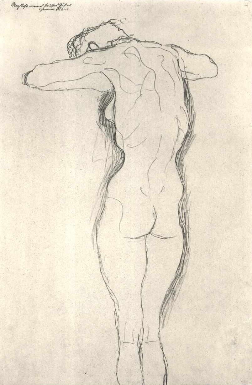 Rückenakt av Gustav Klimt