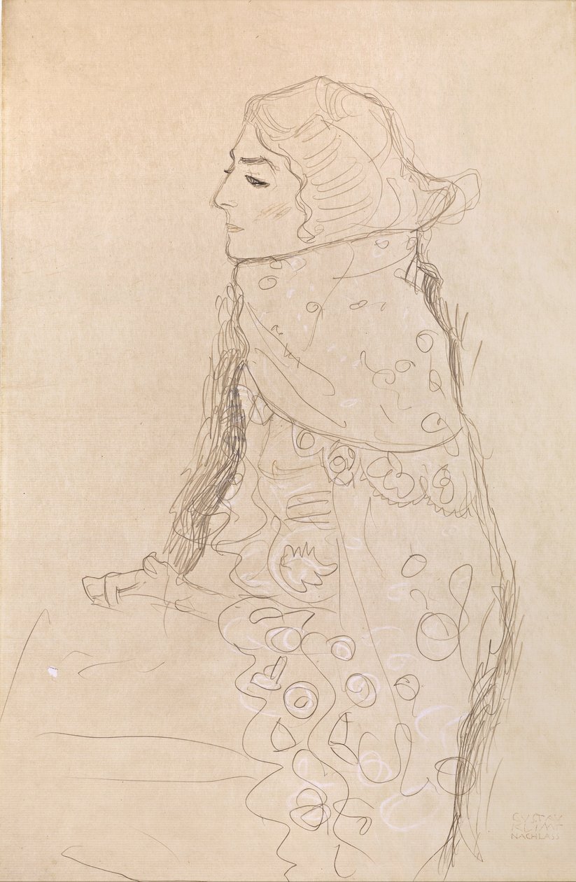 Seated Woman av Gustav Klimt