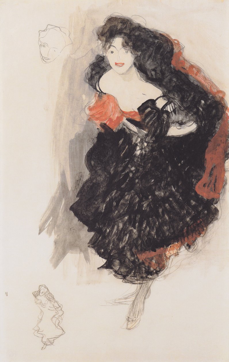Studie zum Gemälde Judith II av Gustav Klimt