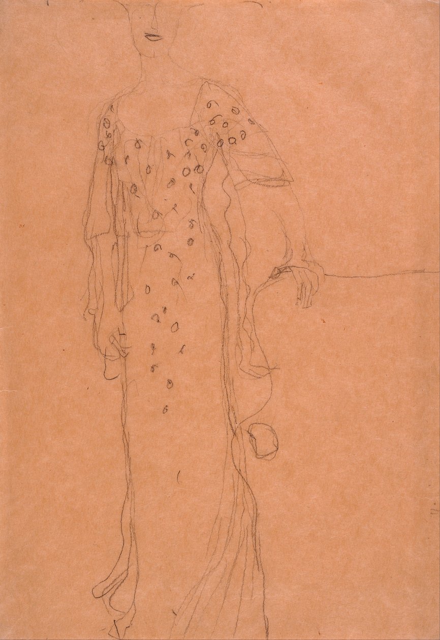 Study for Portrait of Adele Bloch-Bauer I av Gustav Klimt