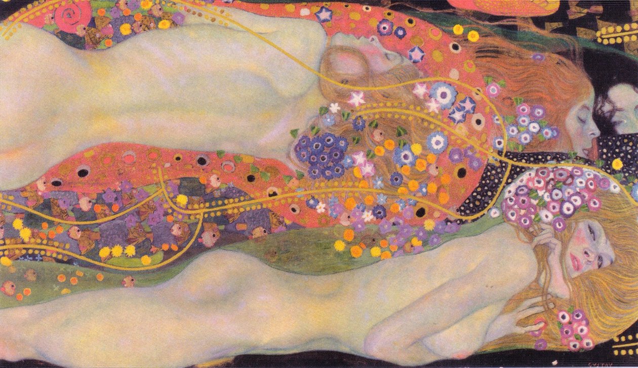 Water ormar II (flickvänner) av Gustav Klimt