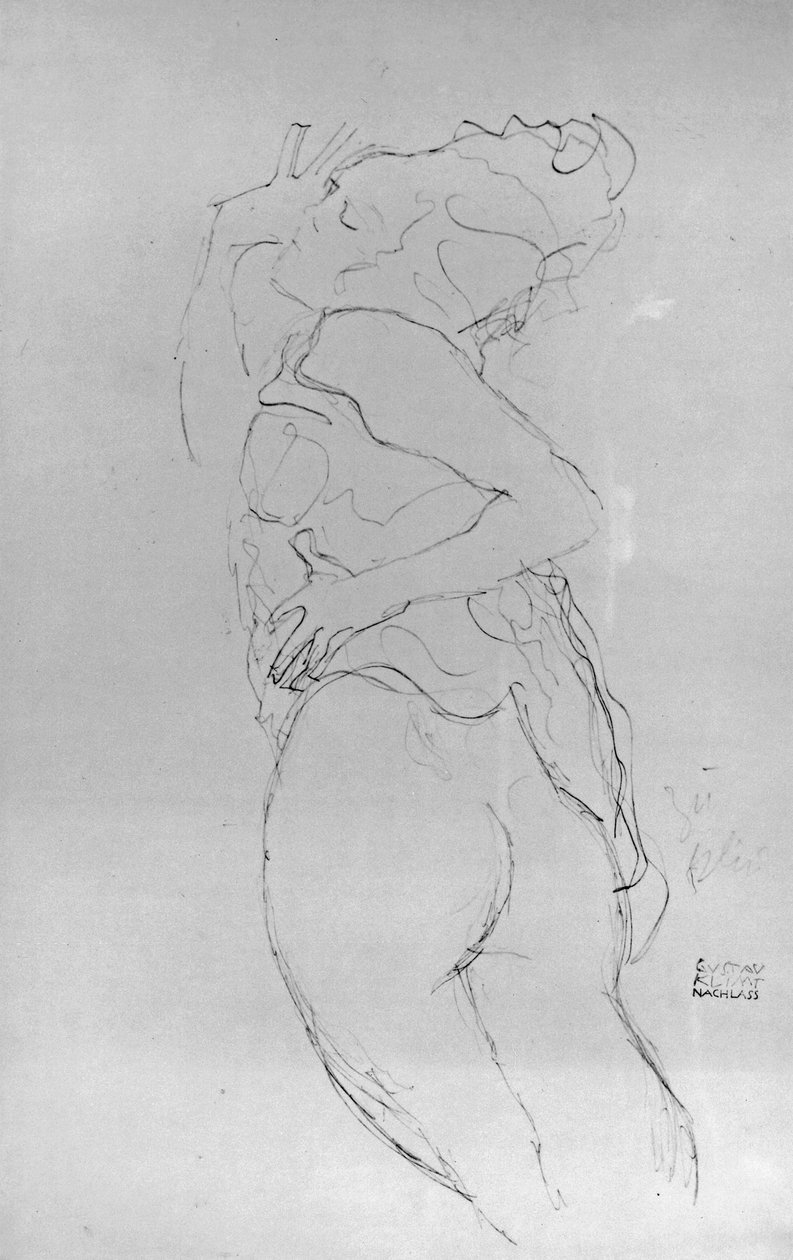 Ung kvinna, 1917 av Gustav Klimt