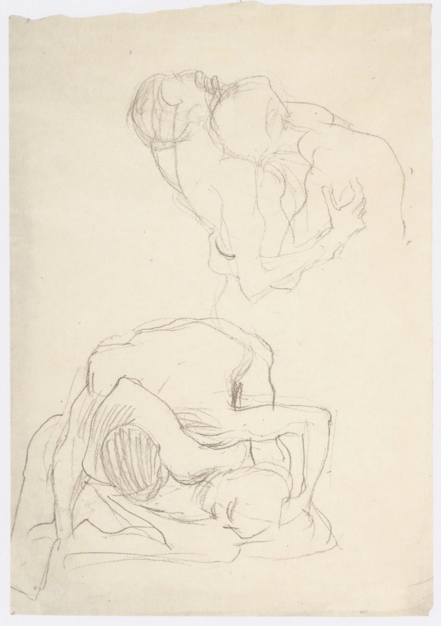 Två par brottare av Gustav Klimt