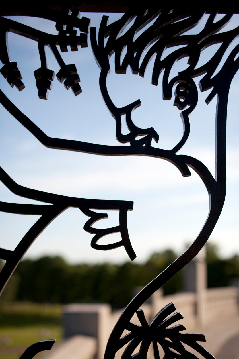 Ingången till skulpturparken, barn, detalj järndetalj av 346460 av Gustav Vigeland