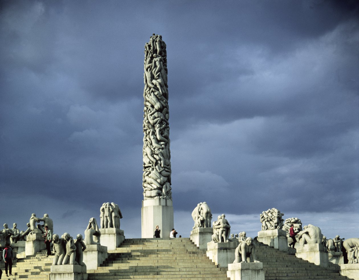 Utsikt över Monolith Plateau, byggd 1929-43 av Gustav Vigeland