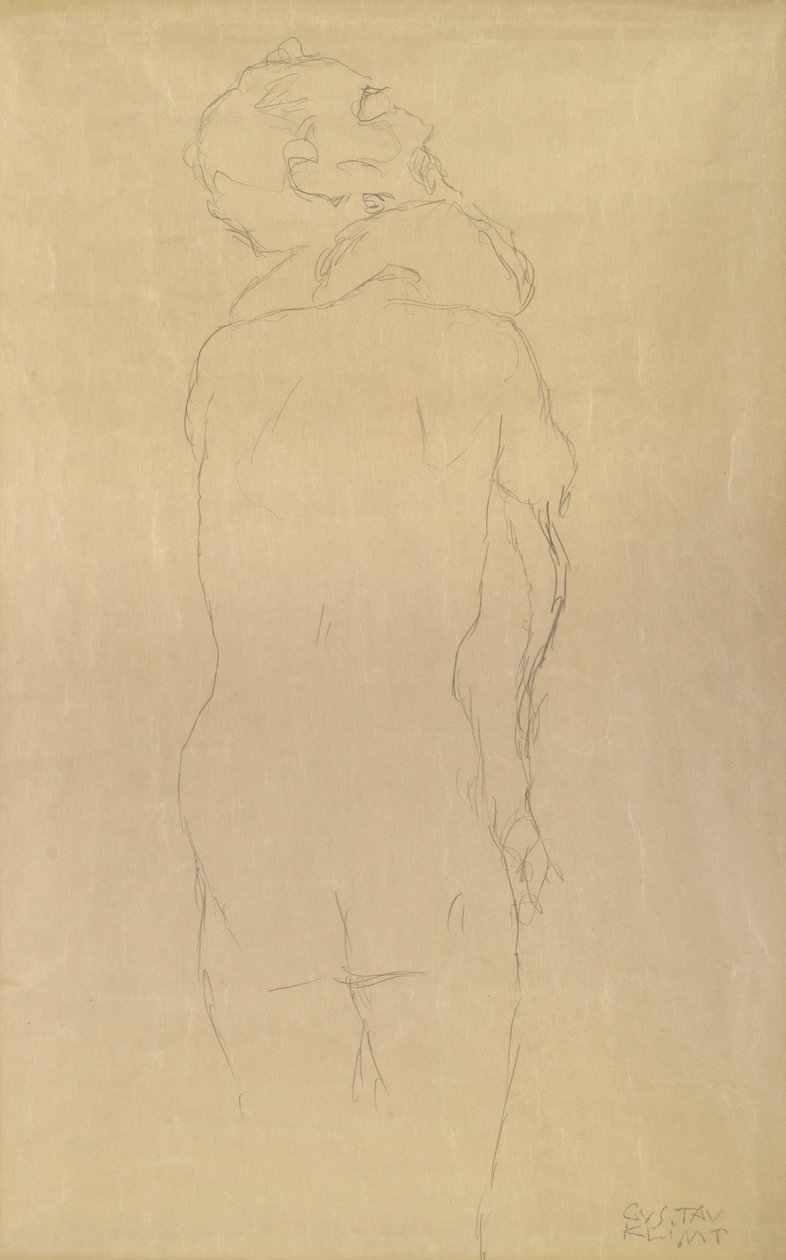 Adam und Eva Studie av Gustav Klimt