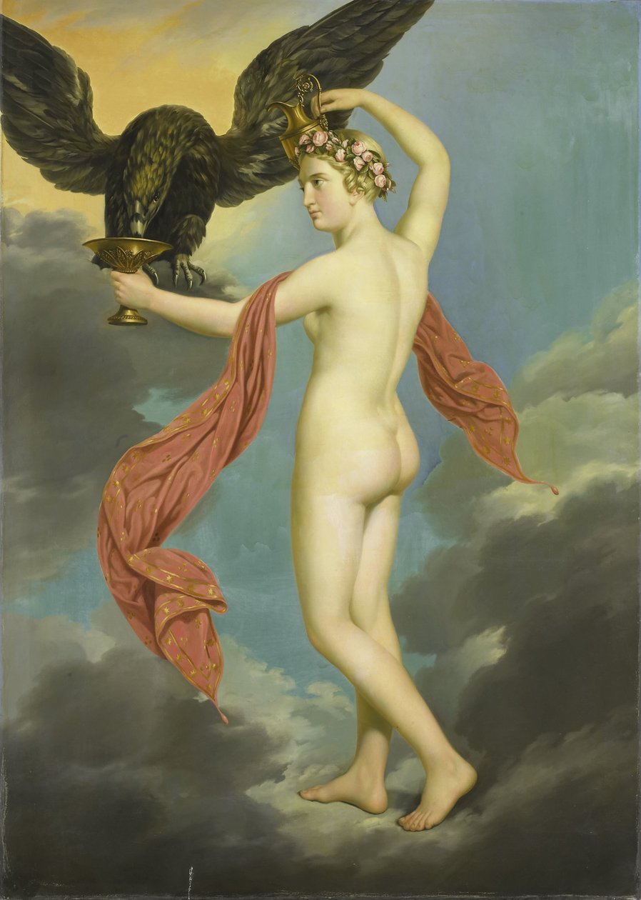 Hebe med Jupiter i skepnad av en örn av Gustav Adolphe Diez