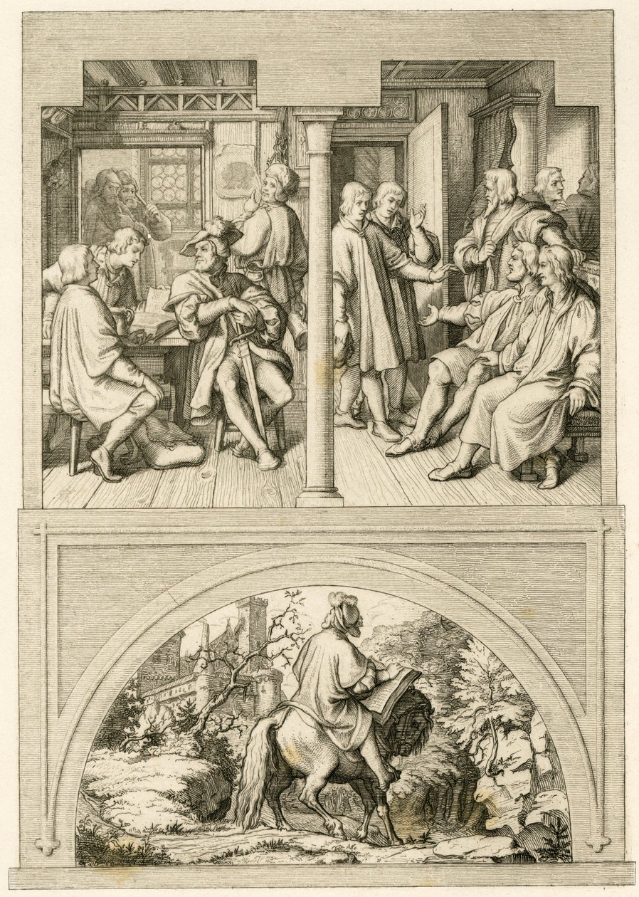 Flera bilder från Martin Luthers liv av Gustav Ferdinand Leopold Konig