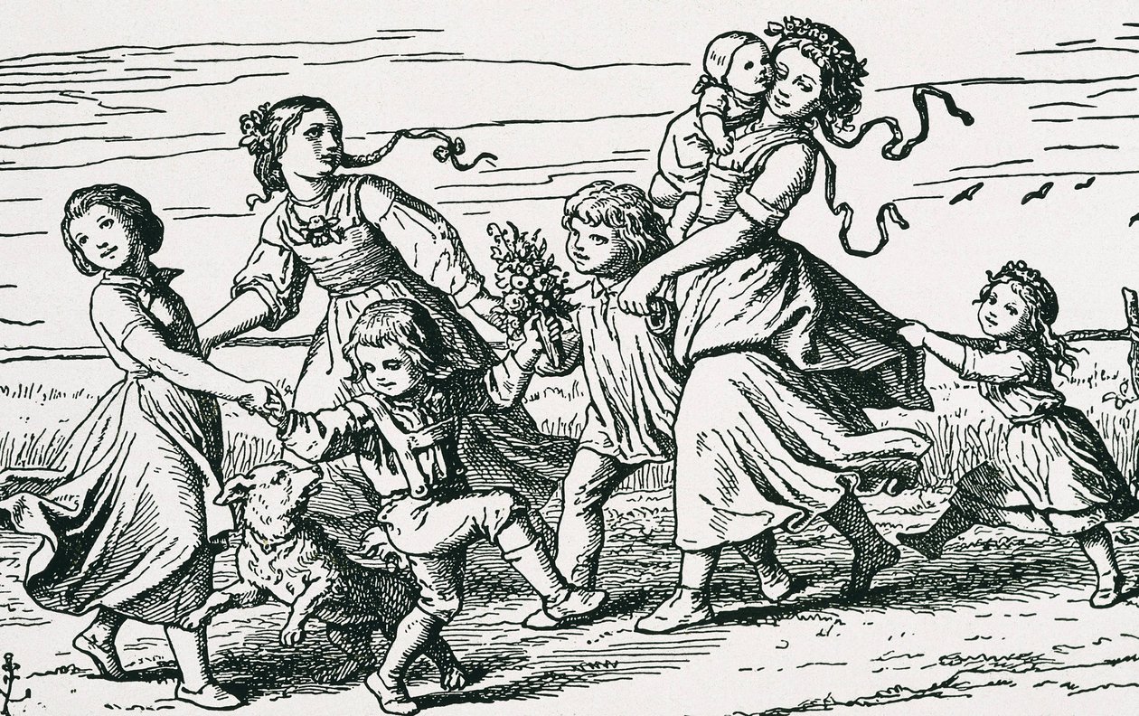 Illustration av "Hochland" av Paul Hakenholz (gravyr) av Gustav Karl Ludwig Richter Richter