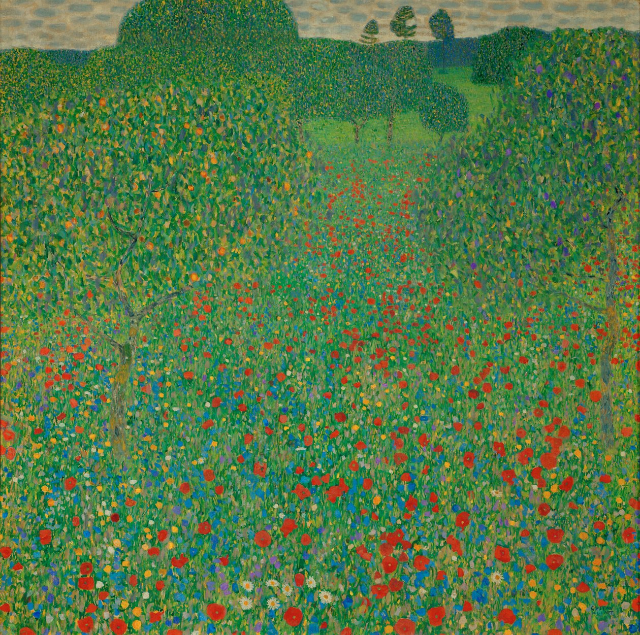 Ett fält av vallmo av Gustav Klimt