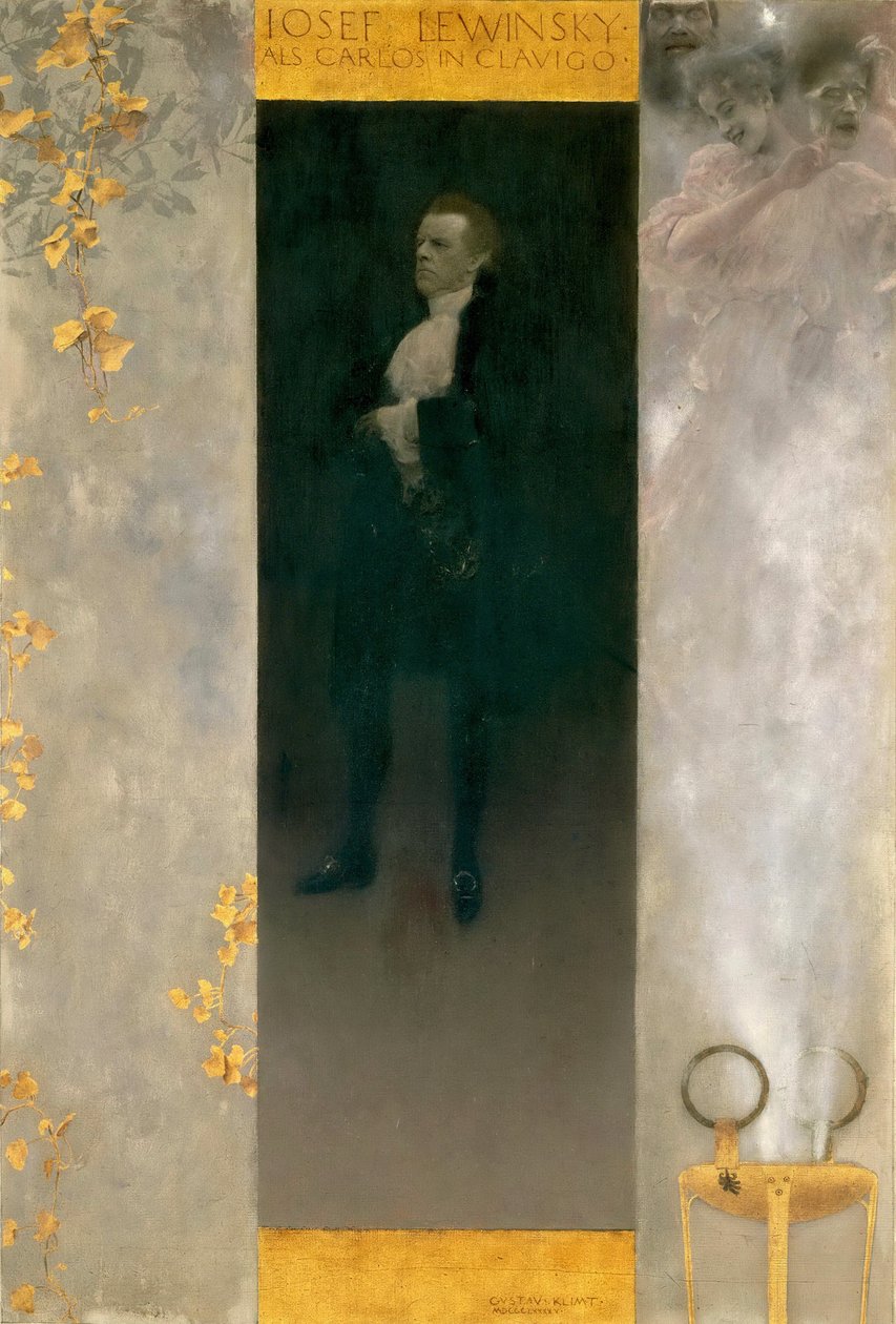 Skådespelaren Josef Lewinsky som Carlos, 1895 av Gustav Klimt