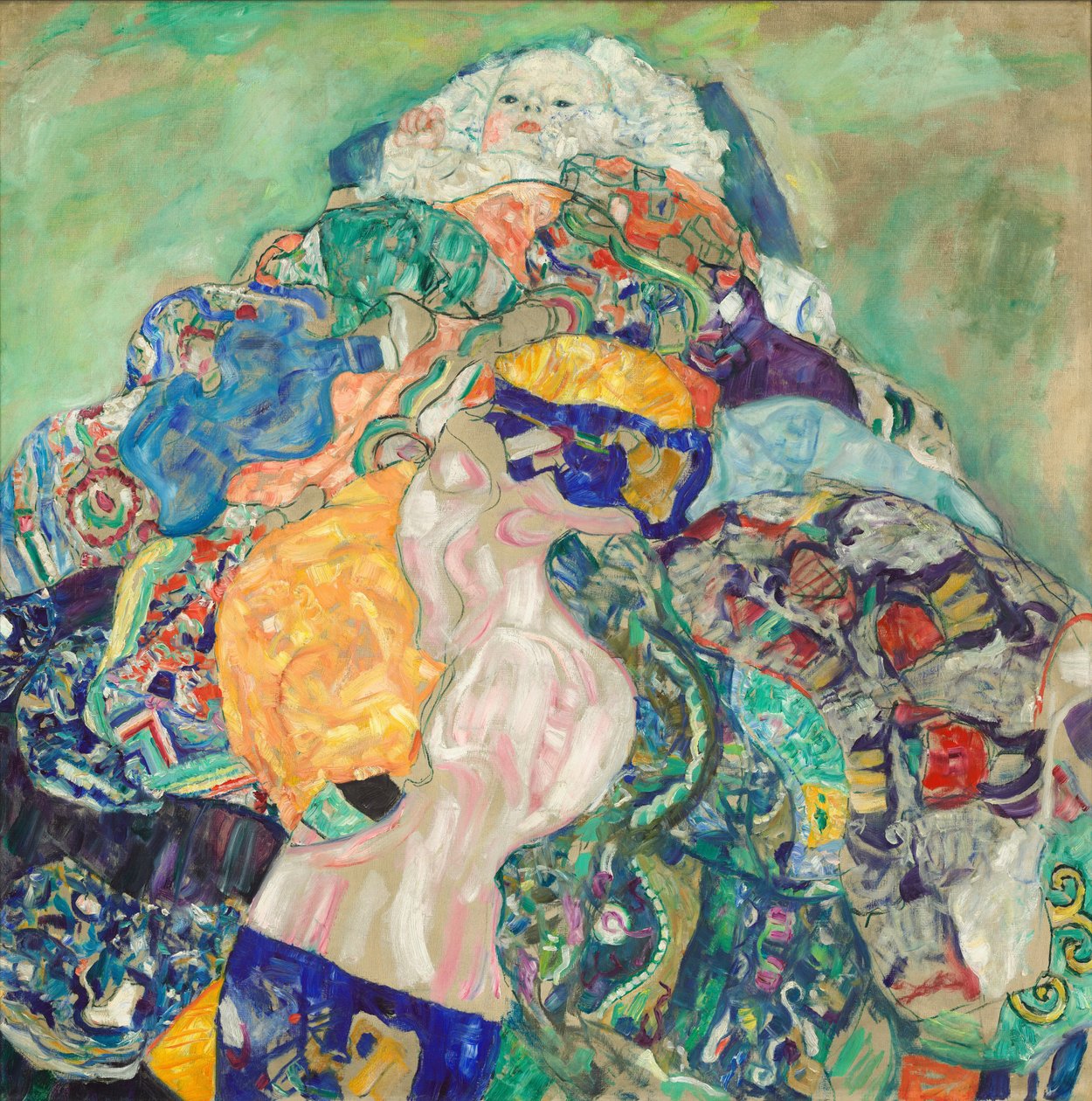 Babyvagga, 19171918. av Gustav Klimt