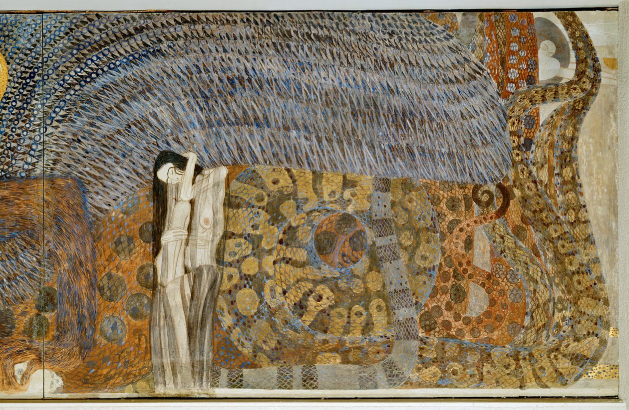 Beethovenfrieze, personifiering av gnagande sorg av Gustav Klimt