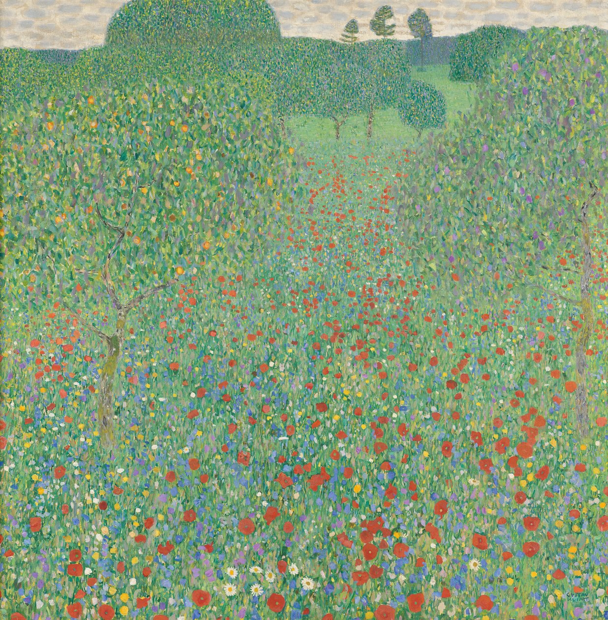 Blommande vallmo av Gustav Klimt