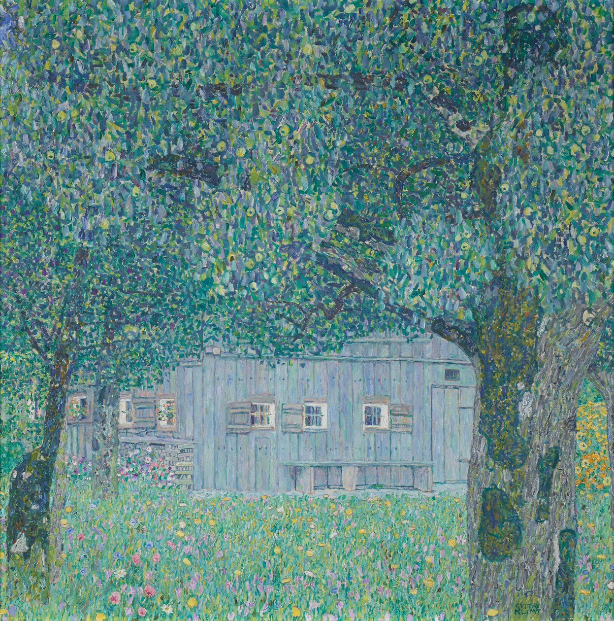Bondgård i Oberösterreich av Gustav Klimt