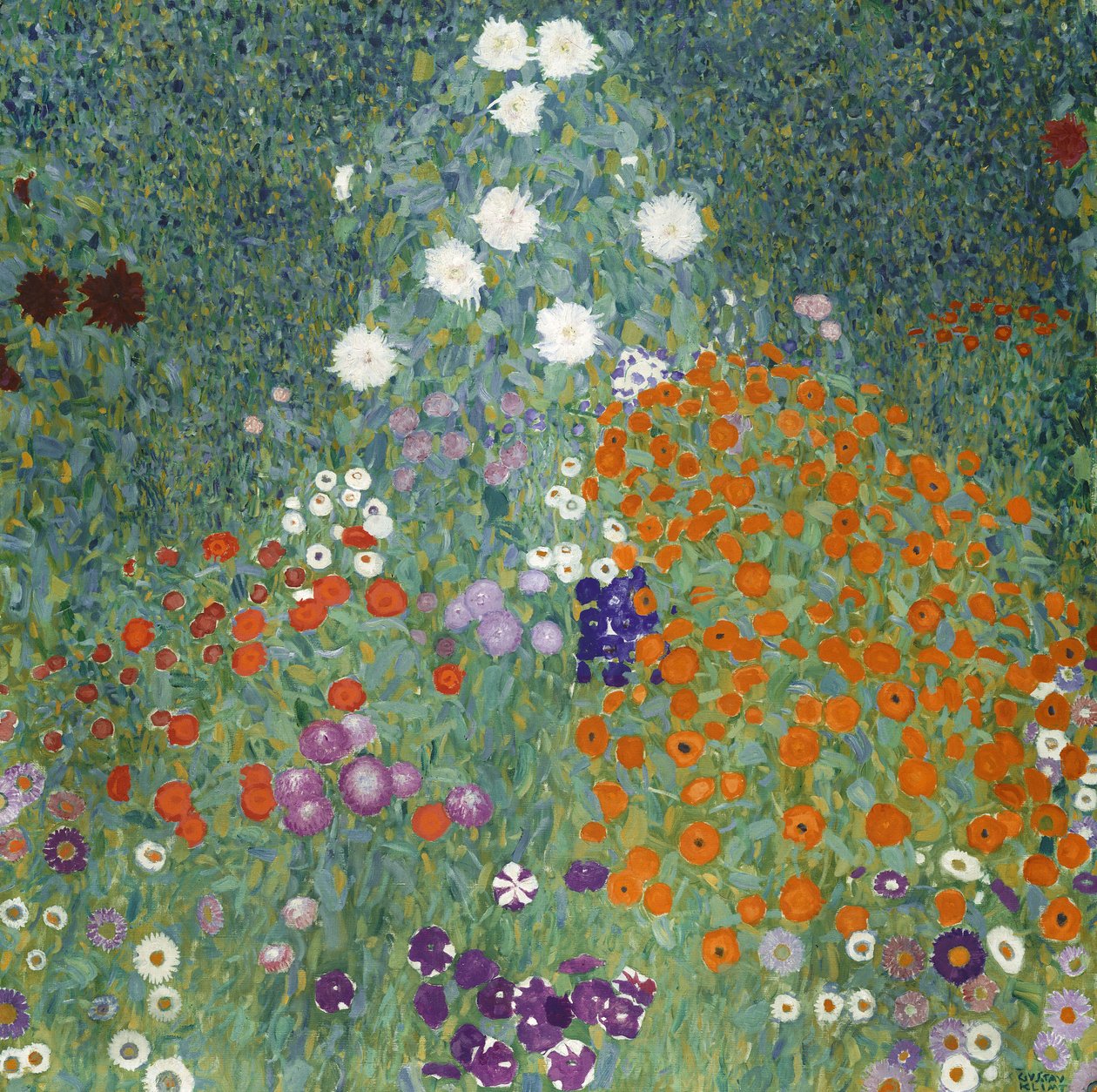 Blomsterträdgården, 1905-07 av Gustav Klimt
