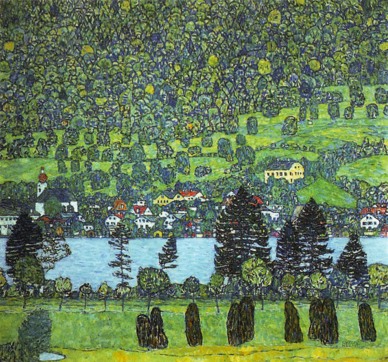 Klimt - Unterach vid Altersee, 1916 av Gustav Klimt