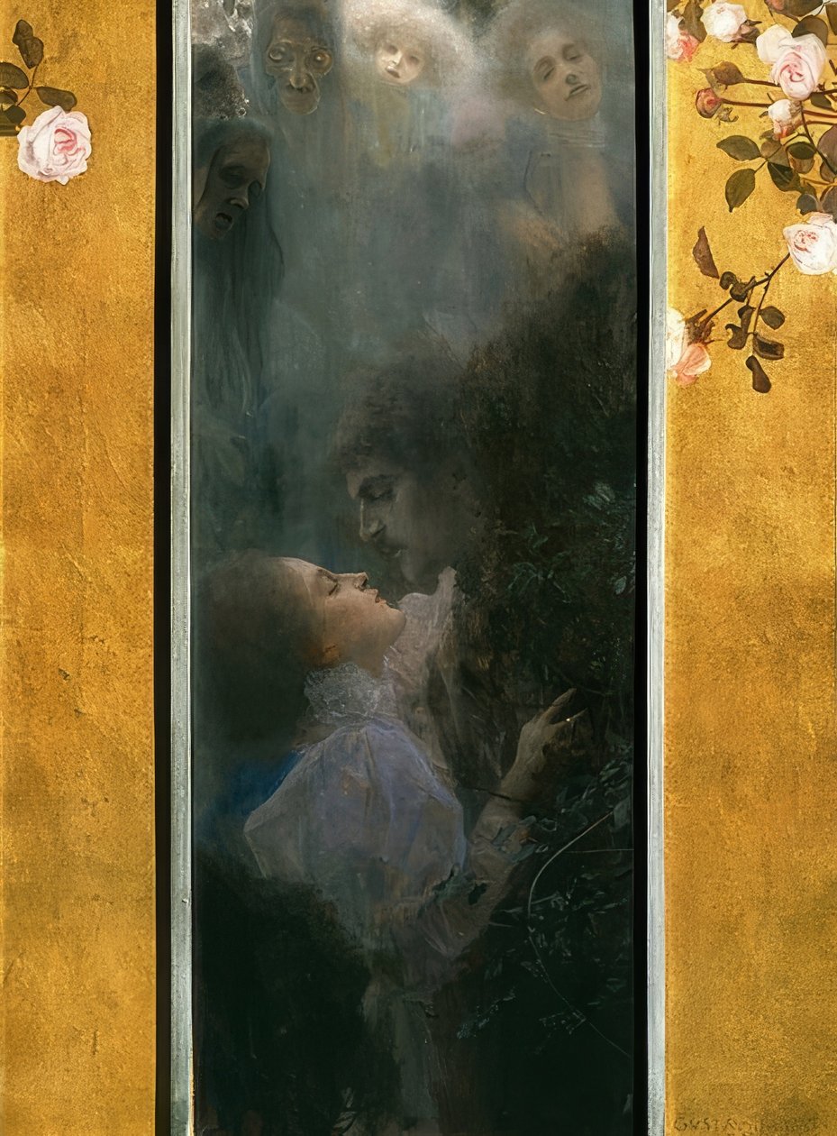 Kärlek. 1895 av Gustav Klimt