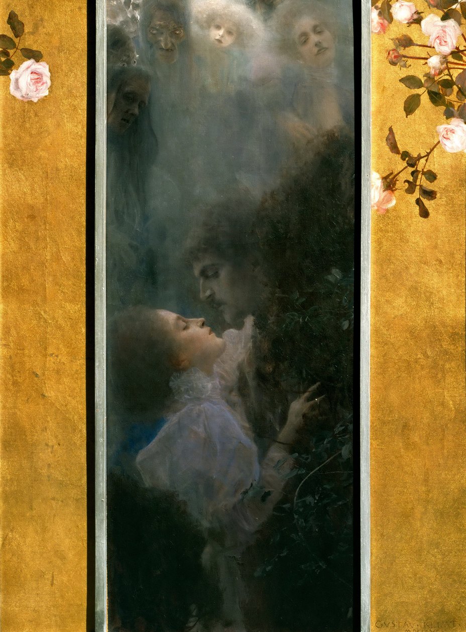 Kärlek, 1895 av Gustav Klimt