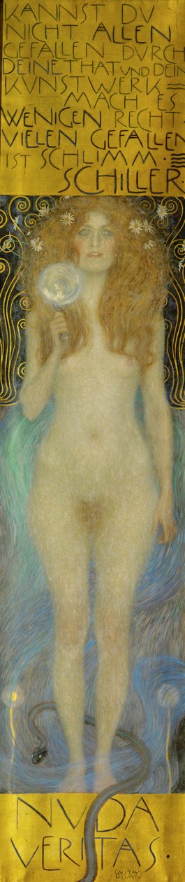 Naken Veritas av Gustav Klimt