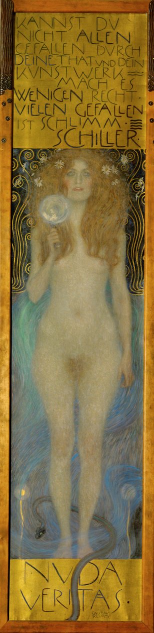 Naken Veritas av Gustav Klimt