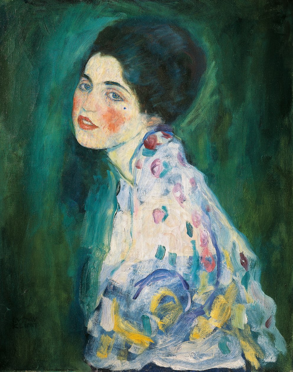 Porträtt av en ung kvinna av Gustav Klimt