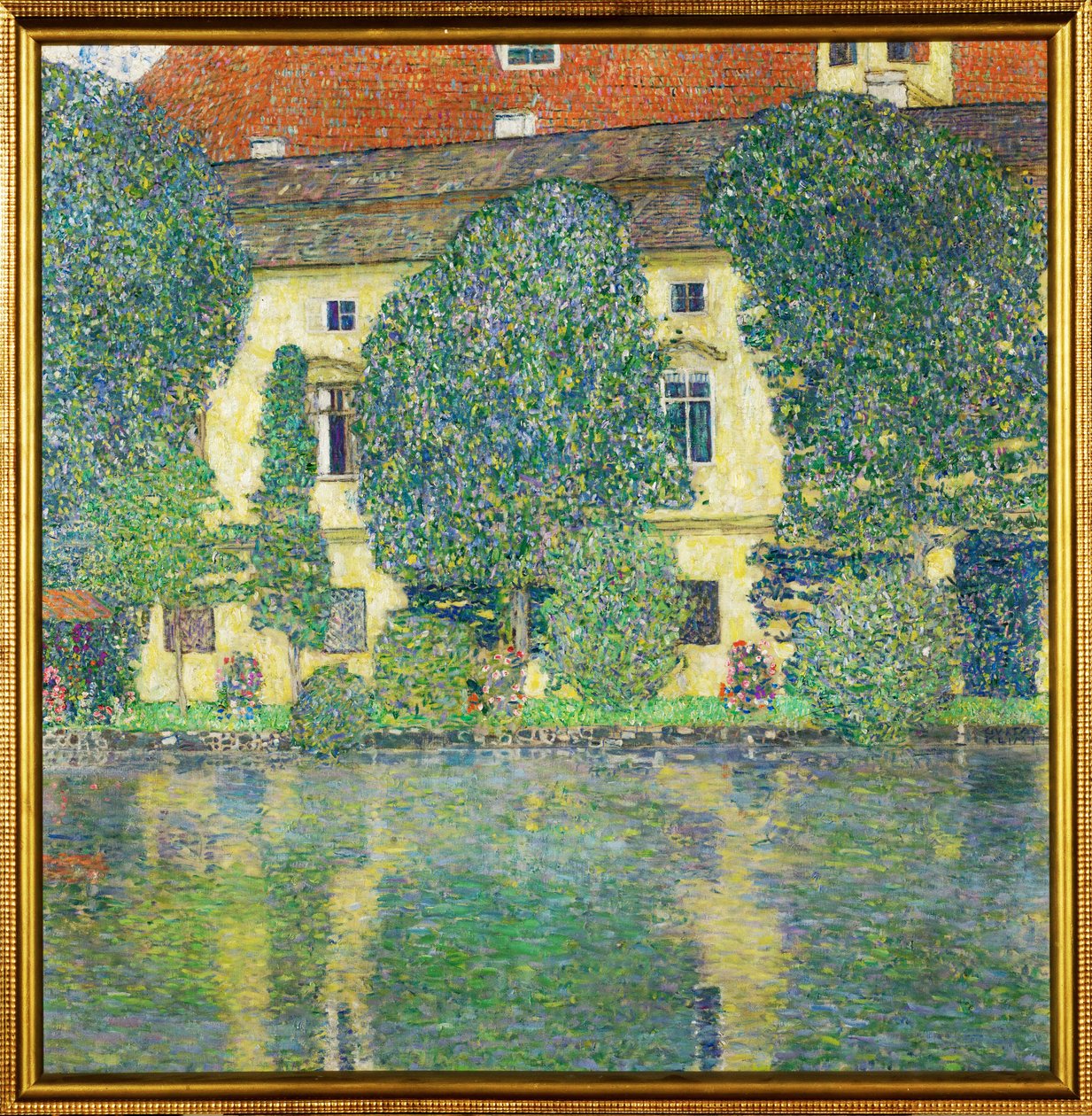 Kammer am Attersee Slott III (vattenborg) av Gustav Klimt