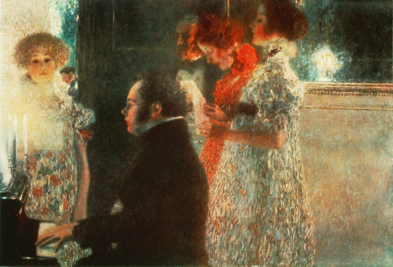 Schubert vid pianot av Gustav Klimt