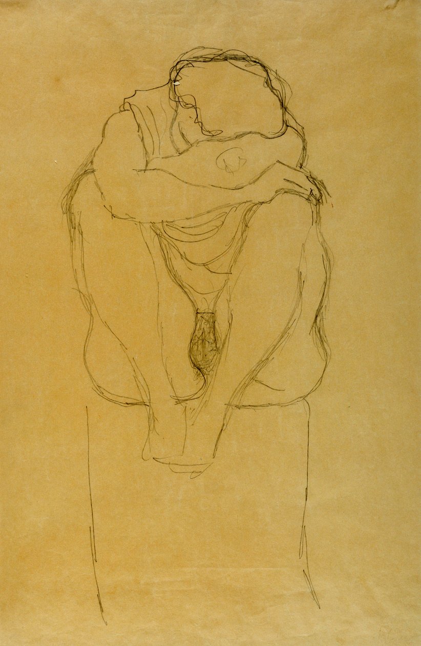 Sittande kvinna av Gustav Klimt