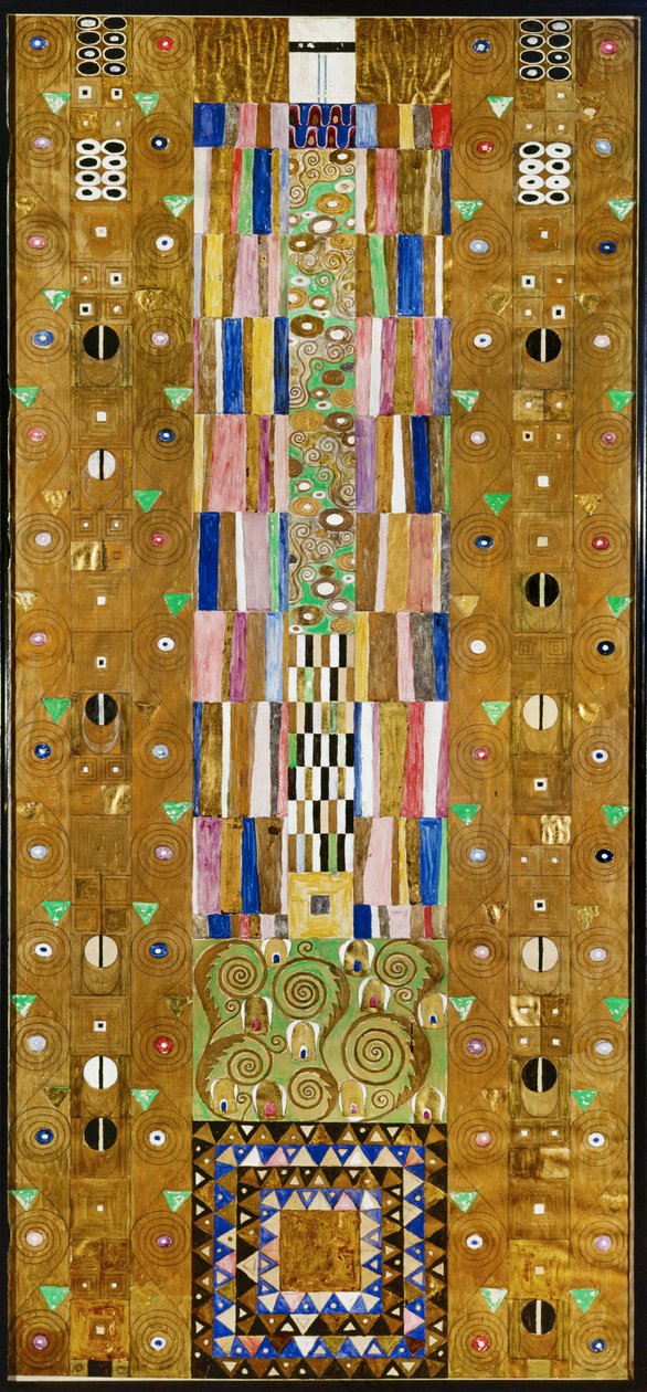 Skiss till Riddaren från frisen på Palais Stoclet, Bryssel av Gustav Klimt