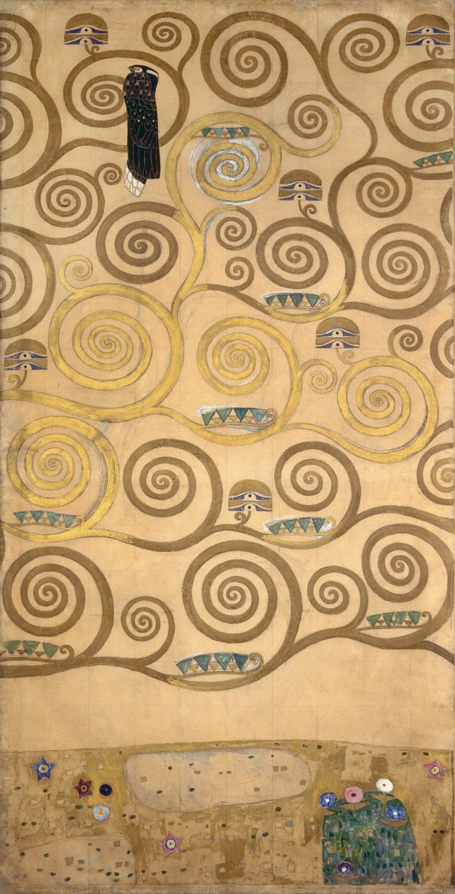 Skisser till frisen för Palais Stoclet i Bryssel, Belgien (akvarell och blyerts på papper) av Gustav Klimt