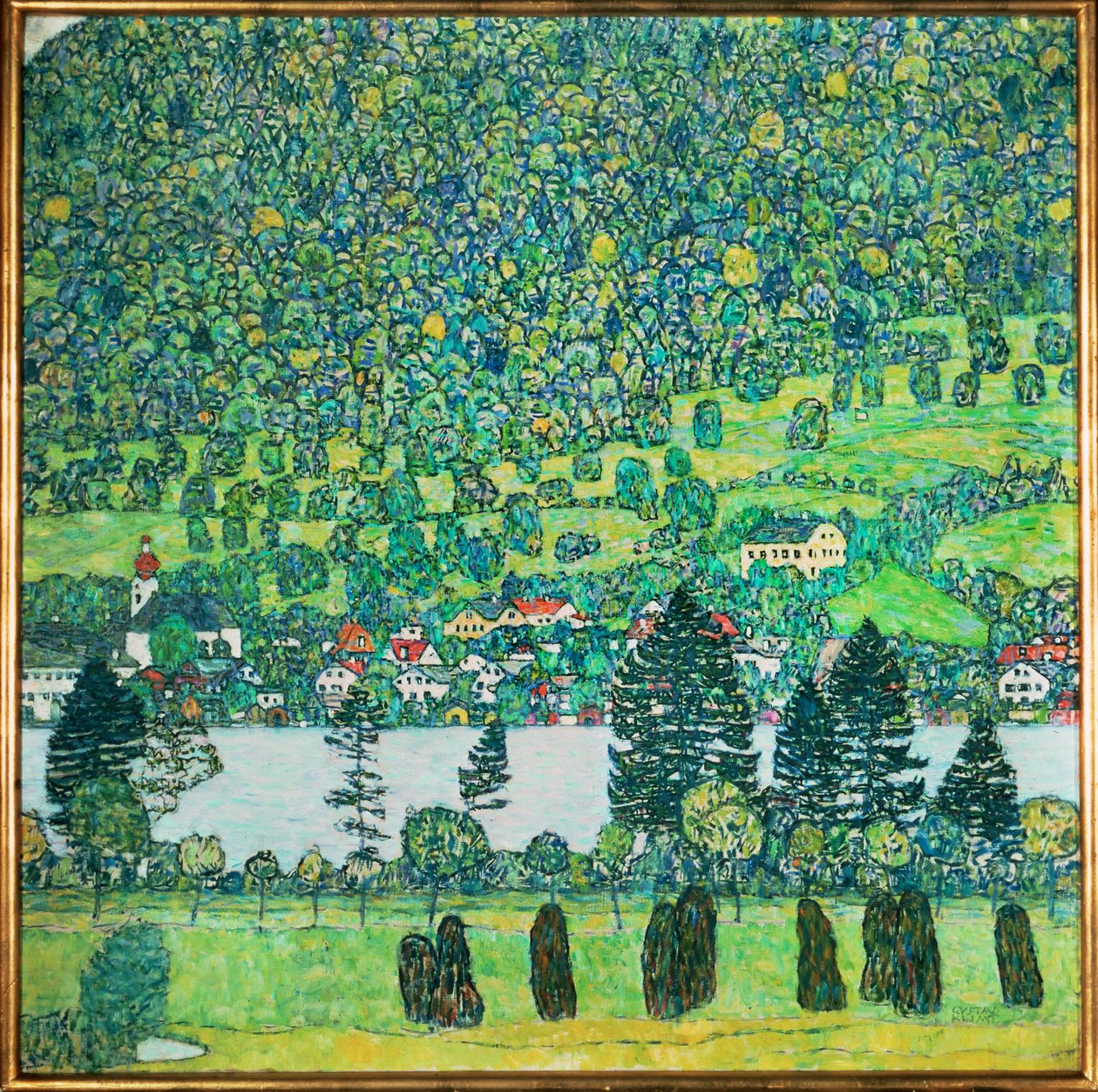 Sluttning i en skog vid Atterse-sjön av Gustav Klimt